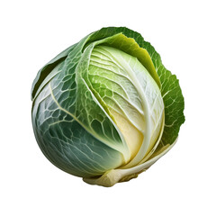 Fototapeta premium Fresh Green Cabbage Isolated on White Background