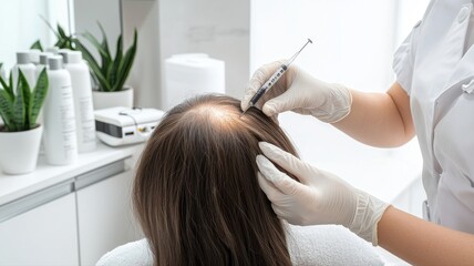Professional Scalp Injection for Hair Loss Treatment in Clinic injection scalp clinic professional