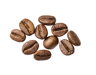 Coffee Beans on White Background