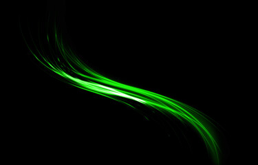 abstract green wave
