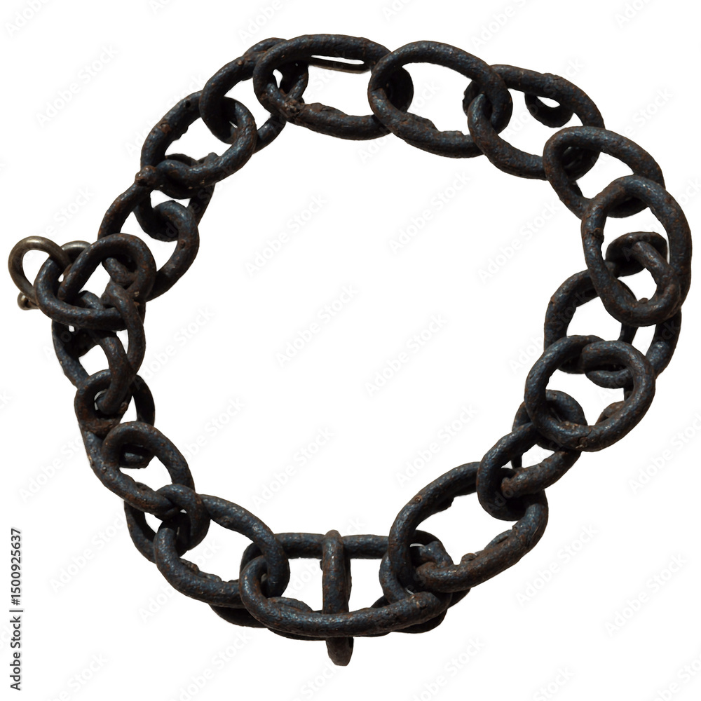 Poster binding chain medieval object item transparent background isolated png stock
