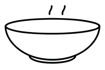 soup bowl vector icon