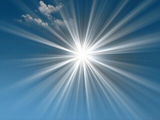 Obraz premium Sunlight filtering through clouds in peaceful outdoor setting