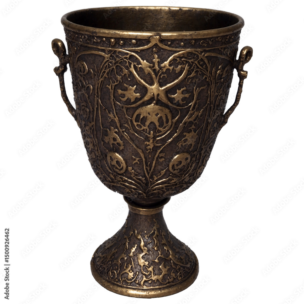 Poster cursed chalice medieval object item transparent background isolated png stock