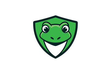 frog head mascot vector logo design