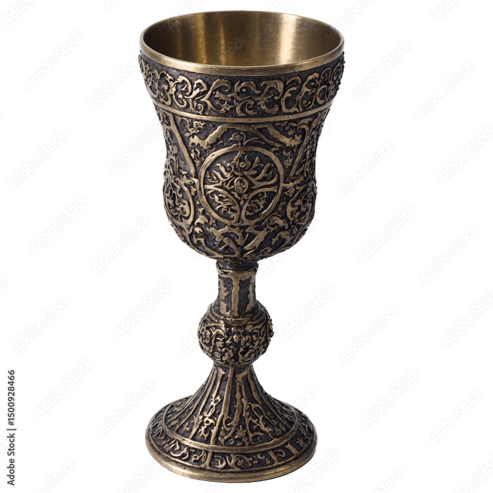 Poster ritual chalice medieval object item transparent background isolated png stock