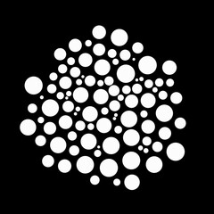 Abstract Geometric Pattern with Ray White Dots. Silhouette of Gobos Dots Window Light Texture...