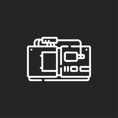 Generator icon logo flat vector design