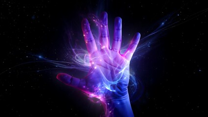 Cosmic Hand A Mystical Energy Burst in the Universe