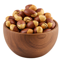 Fototapeta premium Roasted Peshawari Nuts in a Wooden Bowl