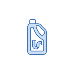 Drain Cleaner icon design with white background stock illustration
