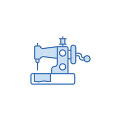 Sewing Machine icon design with white background stock illustration