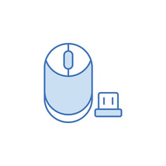Wireless Mouse icon design with white background stock illustration