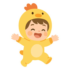 Little girl in a Chicken Costume