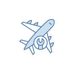 Aeroplan Maintenance icon design with white background stock illustration