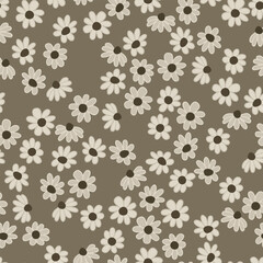 Seamless decorative elegant pattern with flowers. Print for textile, wallpaper, covers, surface. Retro stylization. For fashion fabric.