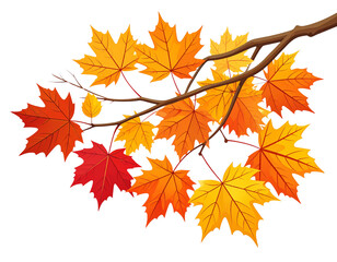 Fototapeta premium Colorful autumn maple leaves create a decorative background. 