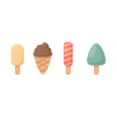 Tasty icecream icon logo flat vector design