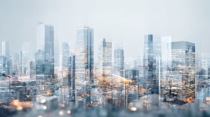 Obraz premium Modern City Skyline Architecture View