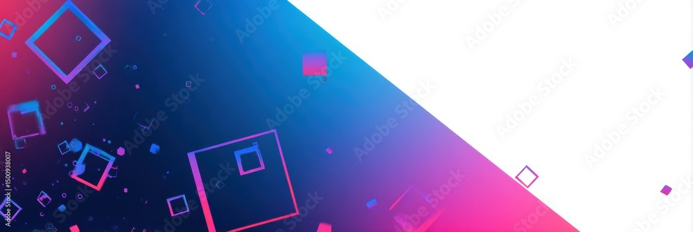 Aufkleber gradient background with glitch-style stickers and clear space, perfect for digital art projects or 