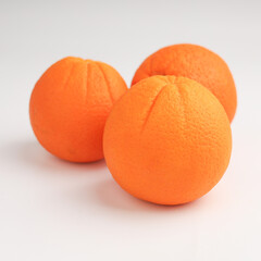 Oranges on white background