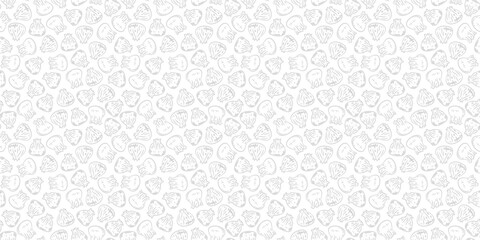 Doodle dumplings pattern background. Dim sum seamless pattern background. dim sum doodle pattern background.