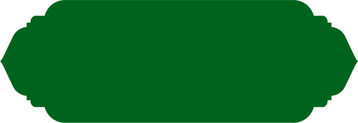Minimalist Green Islamic Label Vector Design, Green Islamic Label