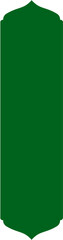 Minimalist Green Islamic Label Vector Design, Green Islamic Label