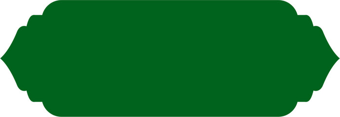 Minimalist Green Islamic Label Vector Design, Green Islamic Label