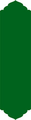 Minimalist Green Islamic Label Vector Design, Green Islamic Label