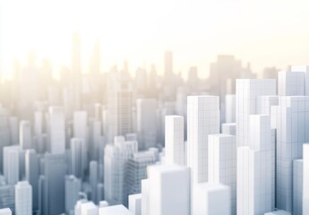 Geometric space and chaotic design come together in a 3d cubic template of white minimal cubes for a corporate background