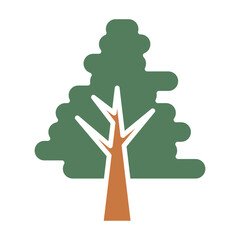 Tree and forest icon set. forest simple tree vector