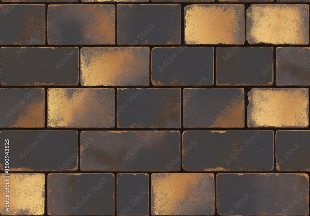 Poster the old brick wall creates a beautifully aged block of architecture by putting together an abstract 