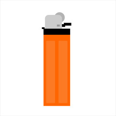 Vector icon of a brightly colored gas lighter with a simple shape, 
used to ignite fire, suitable as an icon for fire-starting tools, 
illustration in flat art style.