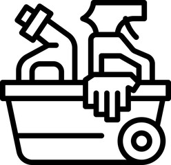 Cleaning tools icon