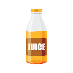 Orange juice icon in flat style. Juicy drink vector illustration on isolated background. Healthy juice sign business concept.