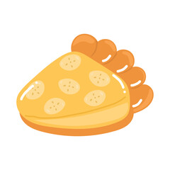 Slice pie cartoon illustration. Various of sweets and desserts set and collection.sweets and desserts, Bakery sweet pastries collection. Apple pie,