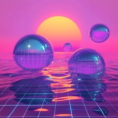 3d render of a disco ball