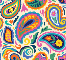 Floral paisleys pattern design