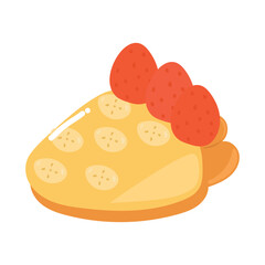 Slice pie cartoon illustration. Various of sweets and desserts set and collection.sweets and desserts, Bakery sweet pastries collection. Apple pie,