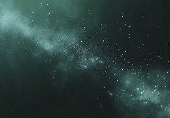 Obraz premium With a green glow at its center, this image has a grainy texture and background noise, along with a soft and rough spotted pattern, all forming a textured abstract illustration of nature, on a