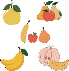 Cartoon Fruit Still Life