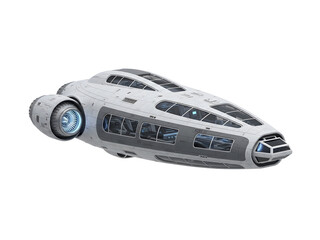 Obraz premium Futuristic Spaceship 3D Render