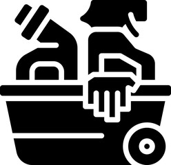 Cleaning tools icon