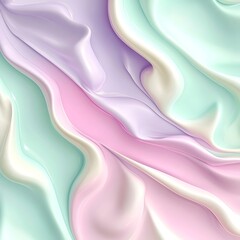 Smooth flowing abstract blue and purple wave pattern silk textile design