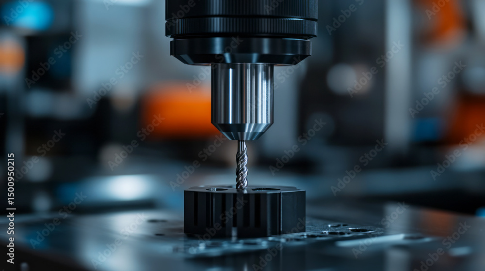 Aufkleber precision cutting tool in action on a modern cnc milling machine workshop
