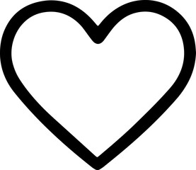 Simple Black Heart Outline: Symbol of Love, Affection, and Connection