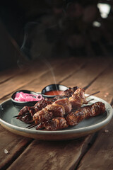 Meat with sauce for you