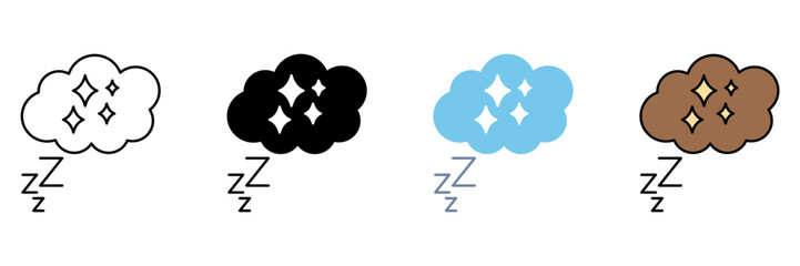DREAMING concept line icon. Simple element illustration.
