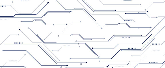 Vectors black and white circuit electronic or electrical line and dots.